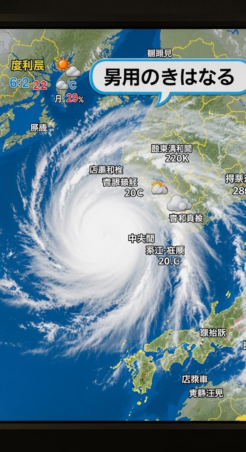今日は天気図を喋らせてみた