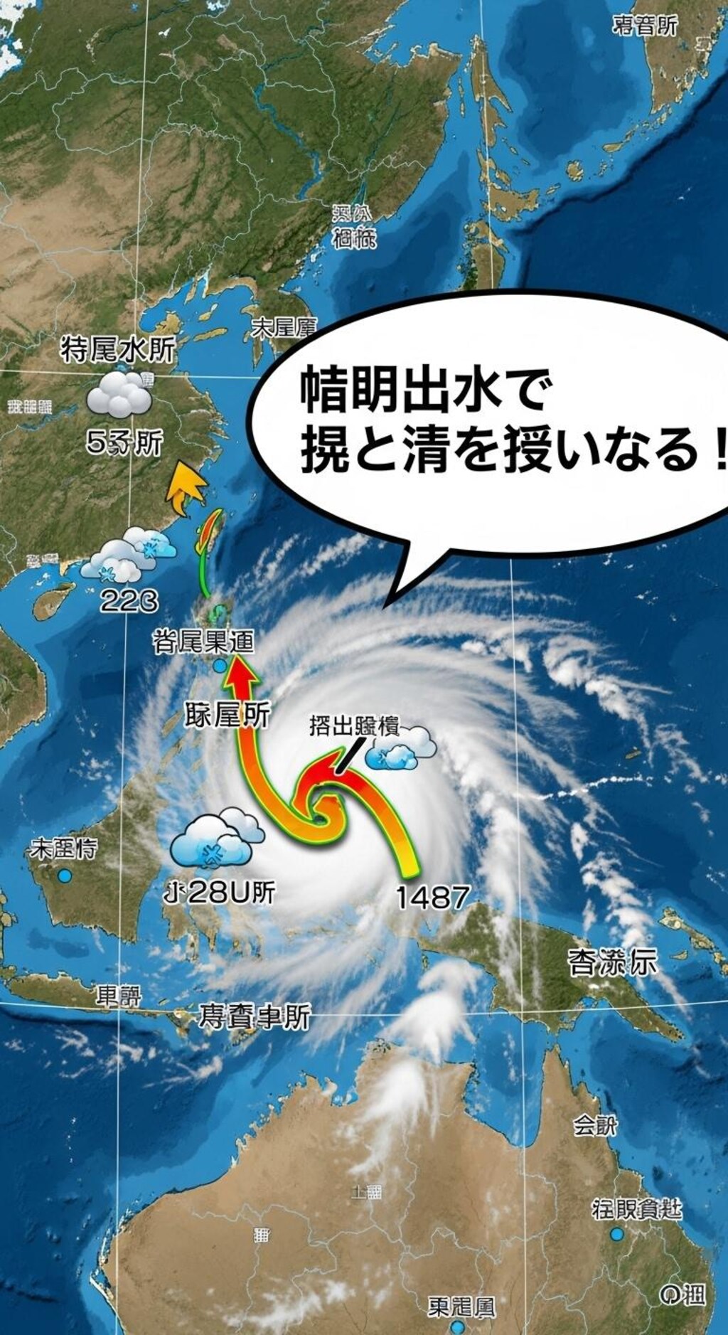 今日は天気図を喋らせてみた