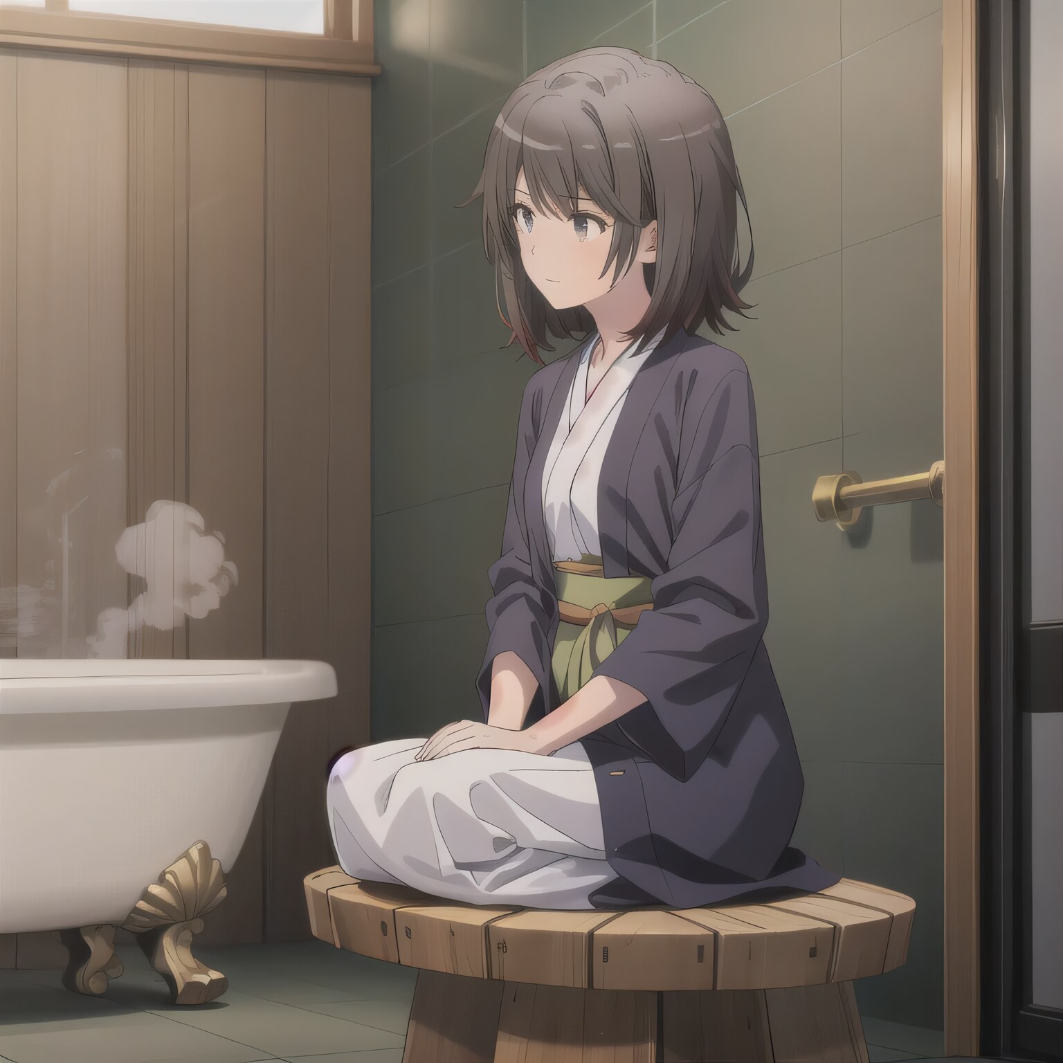 黒髪ボブで浴衣の少女 | の人気AIイラスト・グラビア