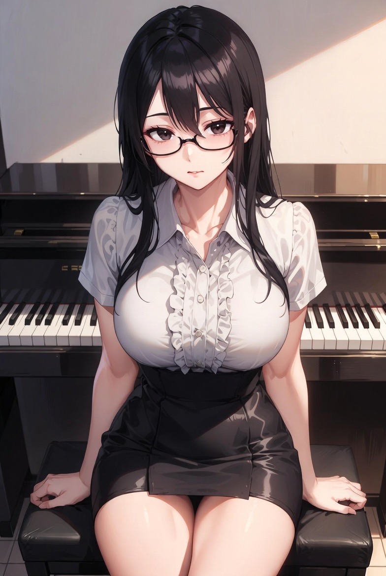 ピアノのお姉さん | の人気AIイラスト・グラビア