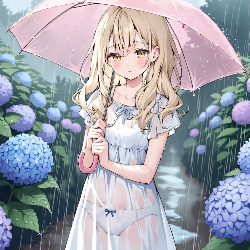 夕立に抱かれて
