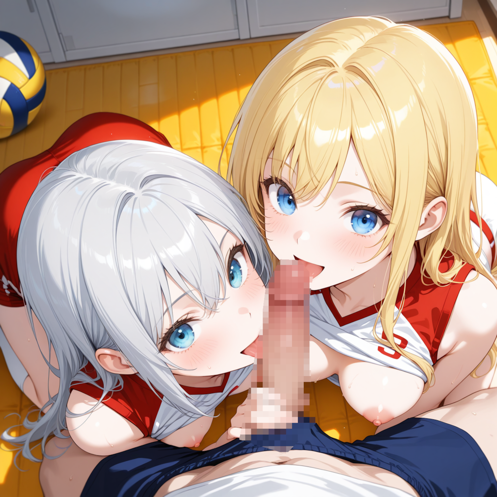 体育館倉庫で同級生と後輩と……