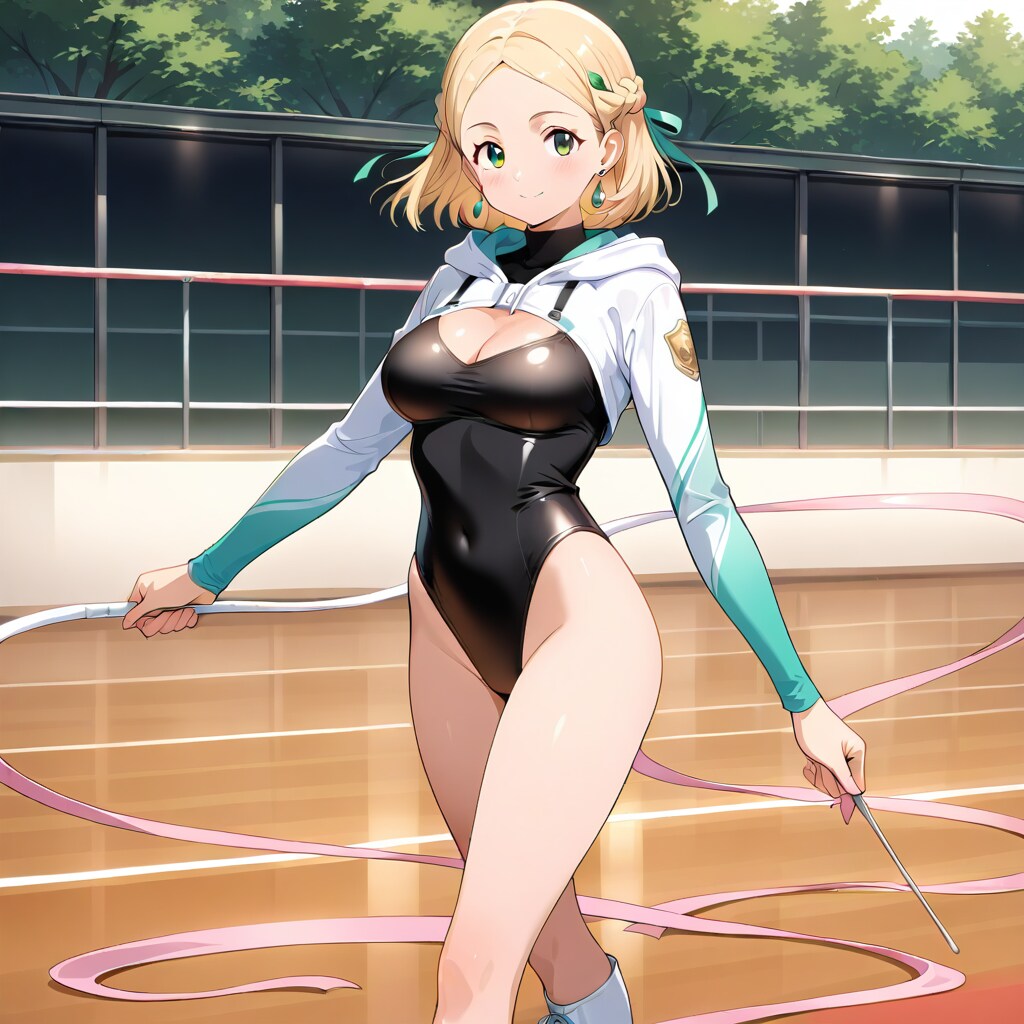 金髪ショート新体操美少女警官