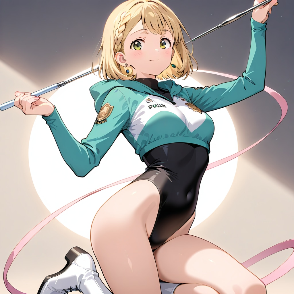 金髪ショート新体操美少女警官