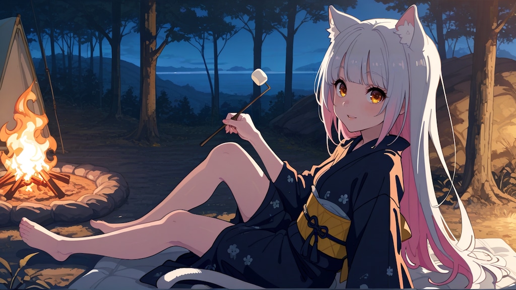 キャンプだよーマシュマロだよー