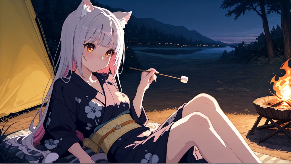 キャンプだよーマシュマロだよー