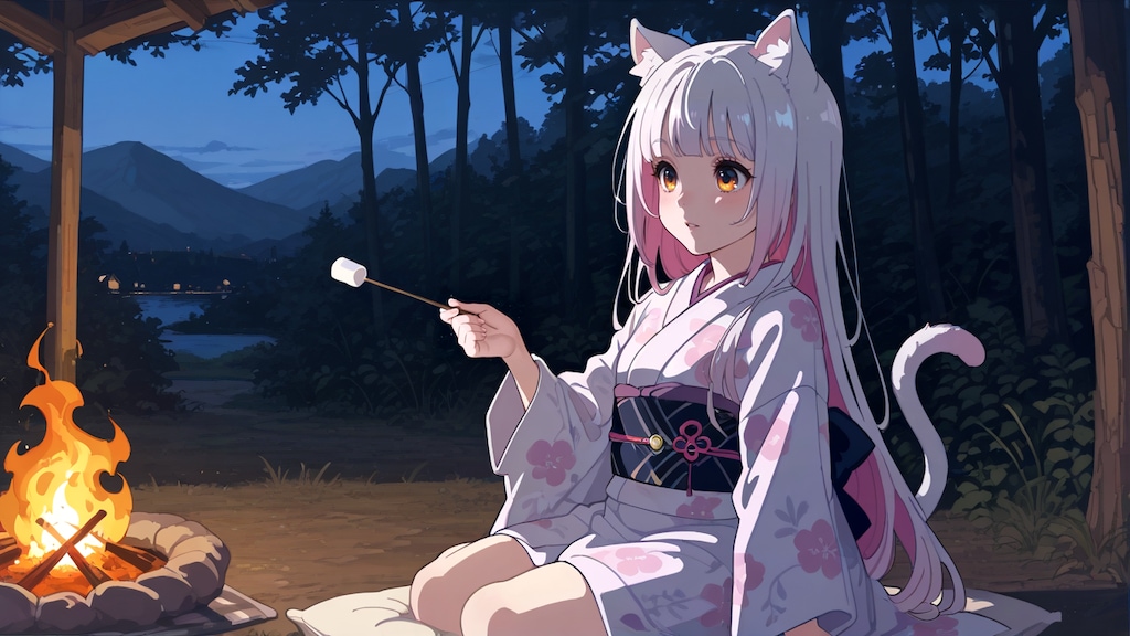 キャンプだよーマシュマロだよー