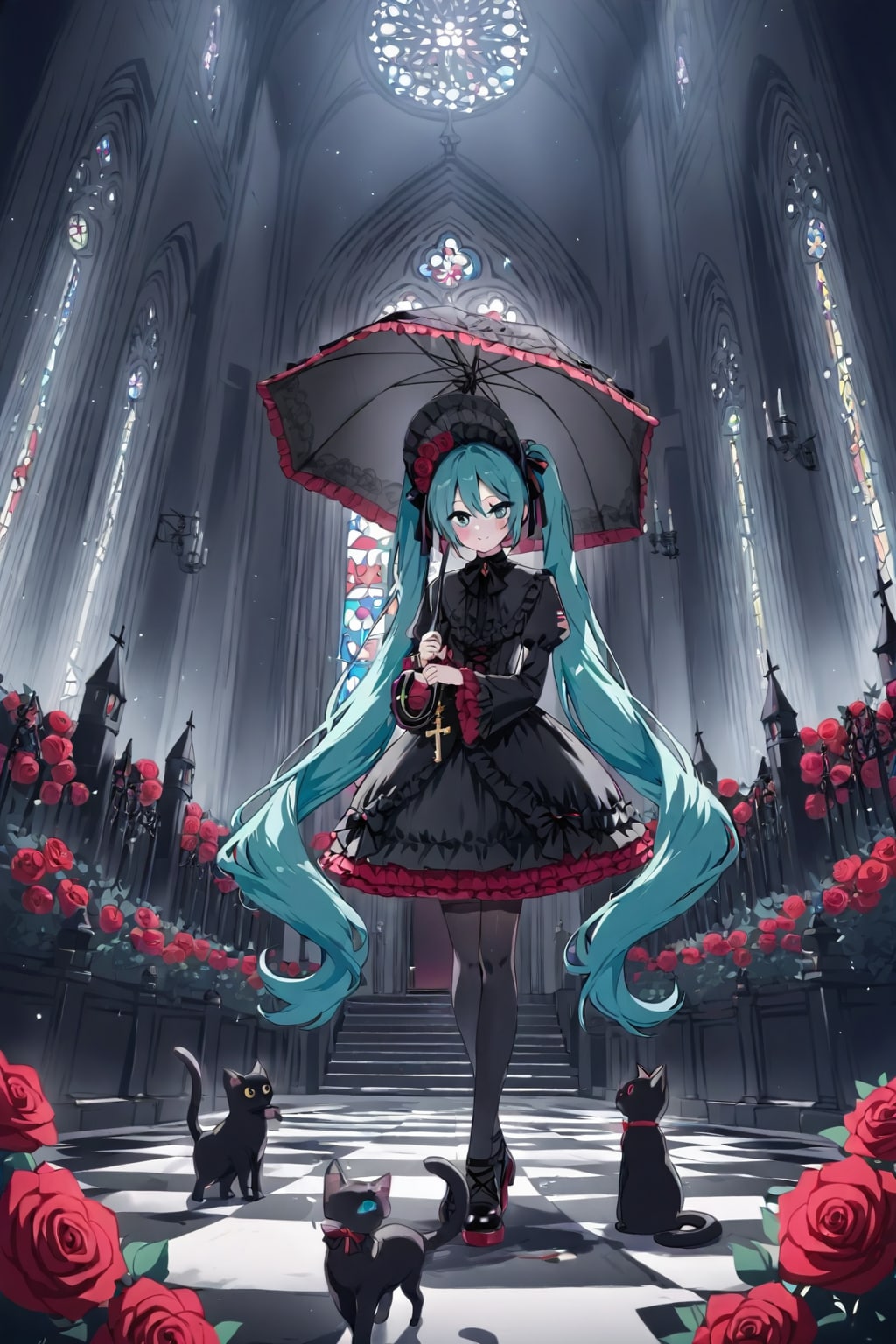 LILAC 初音ミク ゴスロリ | の人気AIイラスト・グラビア