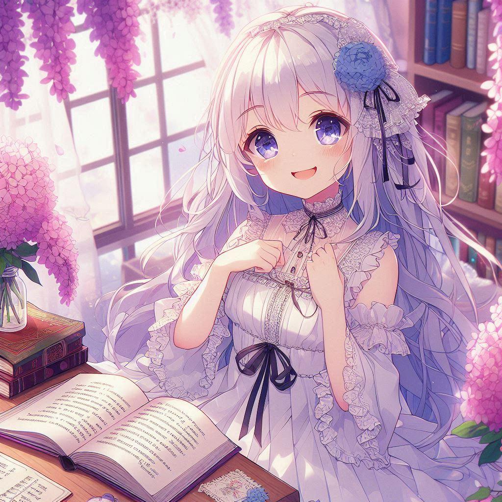 白髪の可愛い女の子【97】 | の人気AIイラスト・グラビア