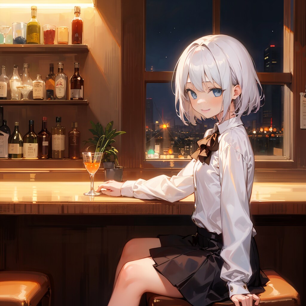 仕事終わりに、バーで待ち合わせ
