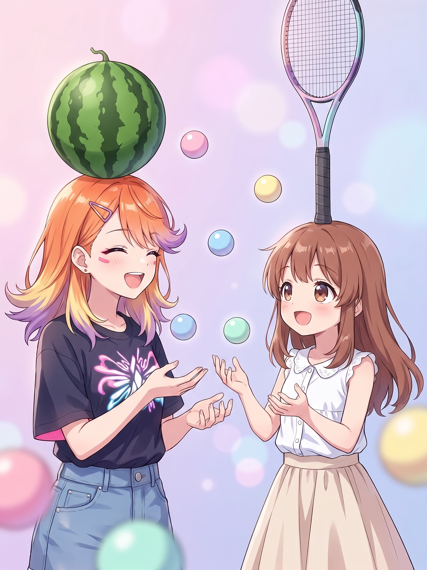 頭上縛りのまま一緒に遊ぶよ！