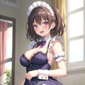 仕事中でもパンツを見せてくれるメイドさん 2枚目