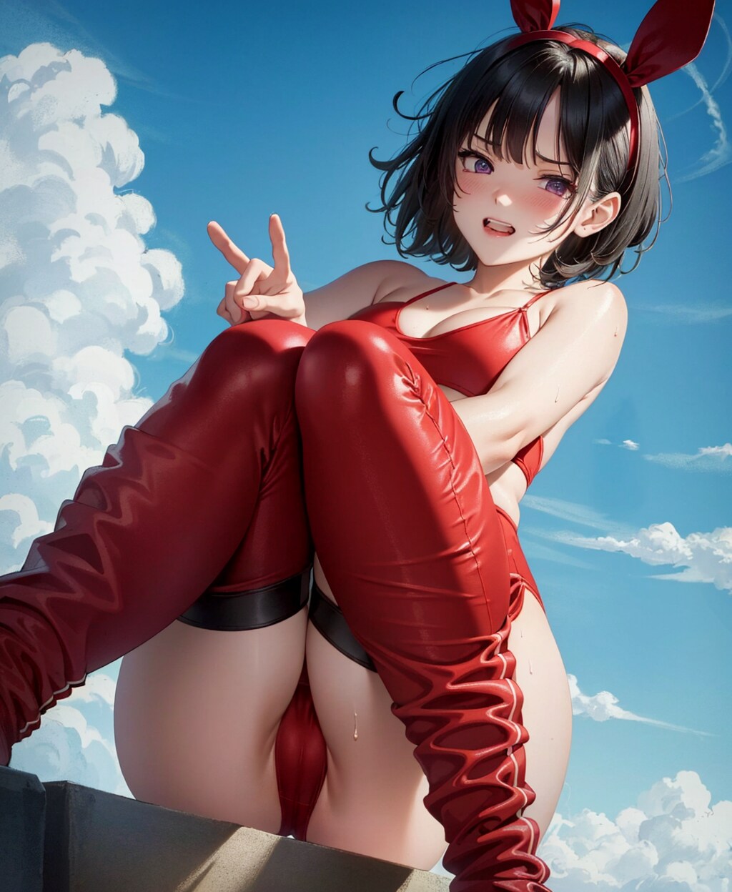 バニーガール＋M字開脚