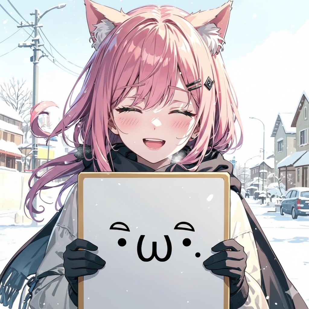 【コラボ】Osake DOSさんのアイコン･ิω･ิと、うちの子「猫耳マートのミクちゃん」🐱時空を超え夢の共演✨