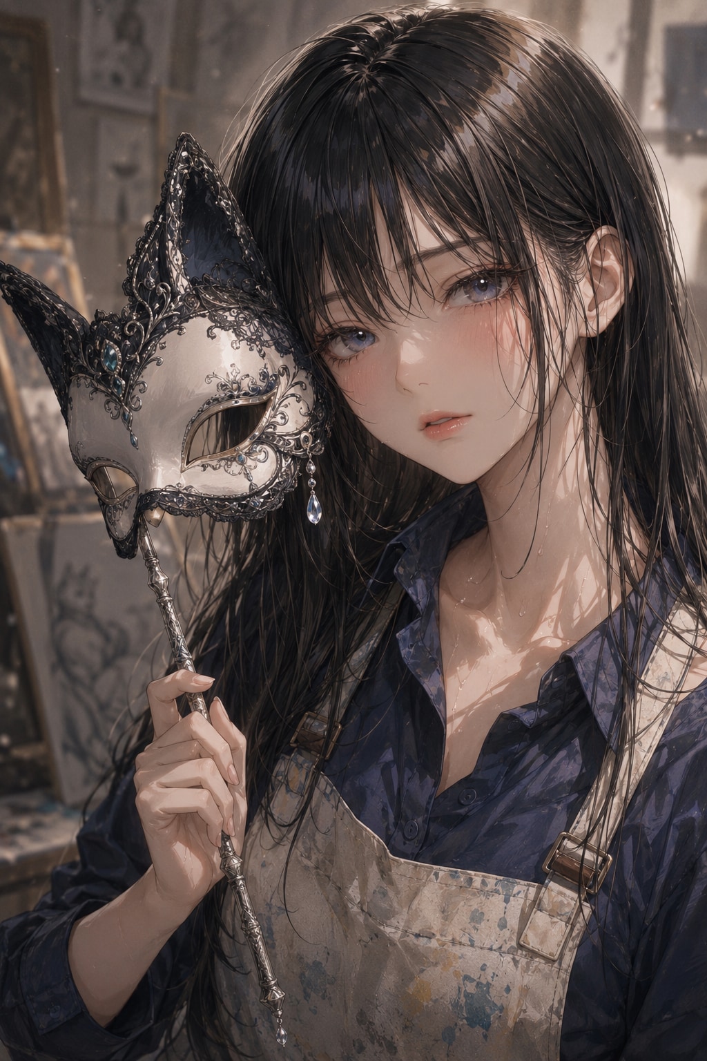 波夷羅ねずは、このマスク脱ぎ捨て、あなたに触れたい。 | の人気AIイラスト・グラビア