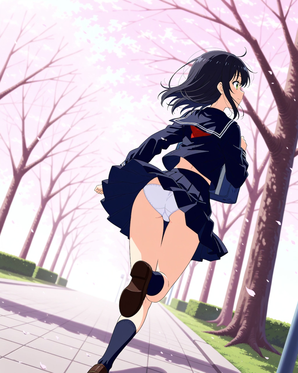 新しい制服で登校
