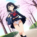 新しい制服で登校 4枚目