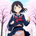 新しい制服で登校 5枚目