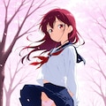 新しい制服で登校 6枚目