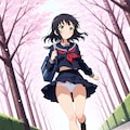 新しい制服で登校 2枚目