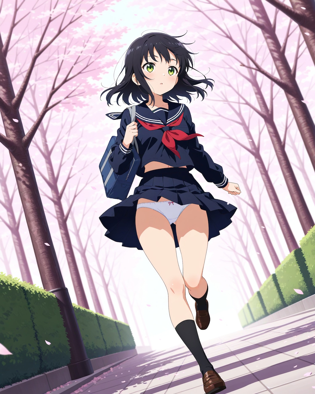 新しい制服で登校