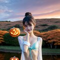 10/06 今日の嫁ちゃんR【夕焼けの海岸にて（ホイミンは友達）】 6枚目