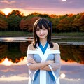 10/06 今日の嫁ちゃんR【夕焼けの海岸にて（ホイミンは友達）】 3枚目