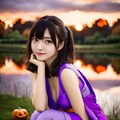 10/06 今日の嫁ちゃんR【夕焼けの海岸にて（ホイミンは友達）】 5枚目