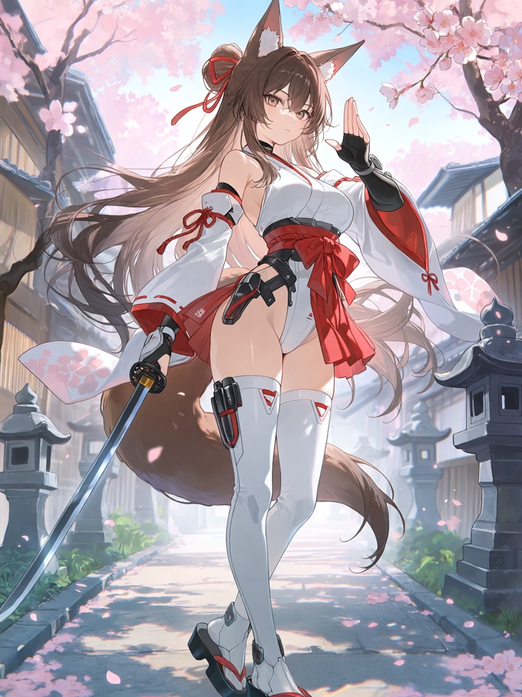 近未来退魔巫女のオリジナル狐娘