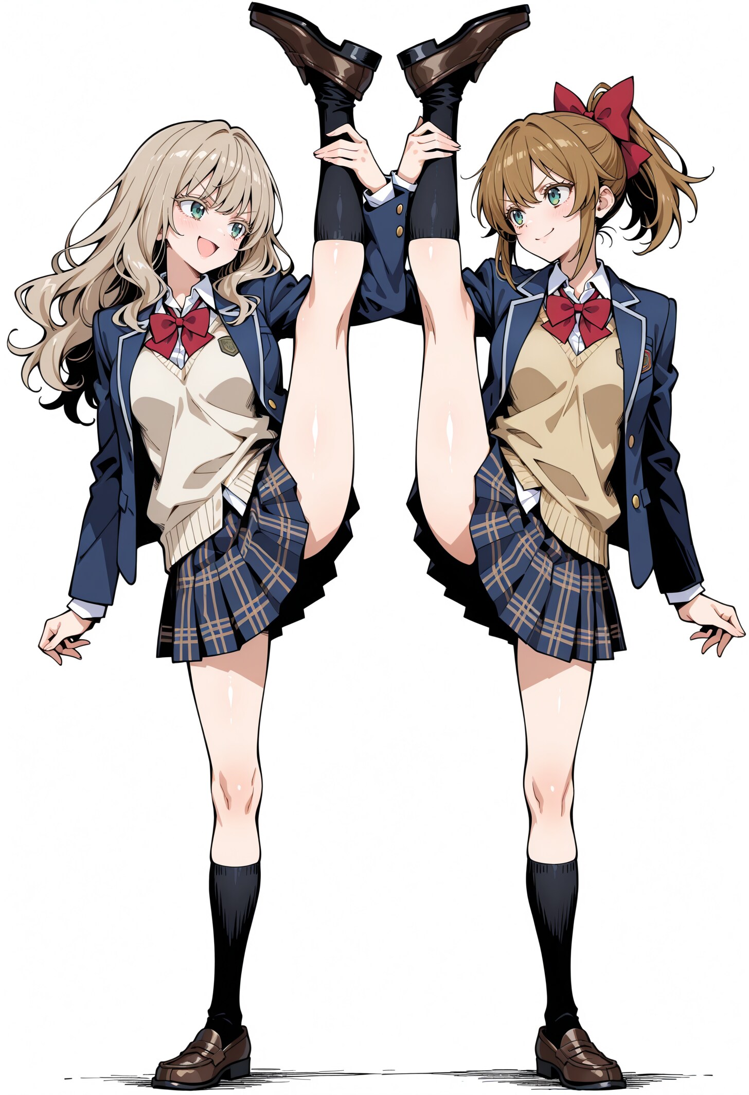 女の子同士でI字バランス♡