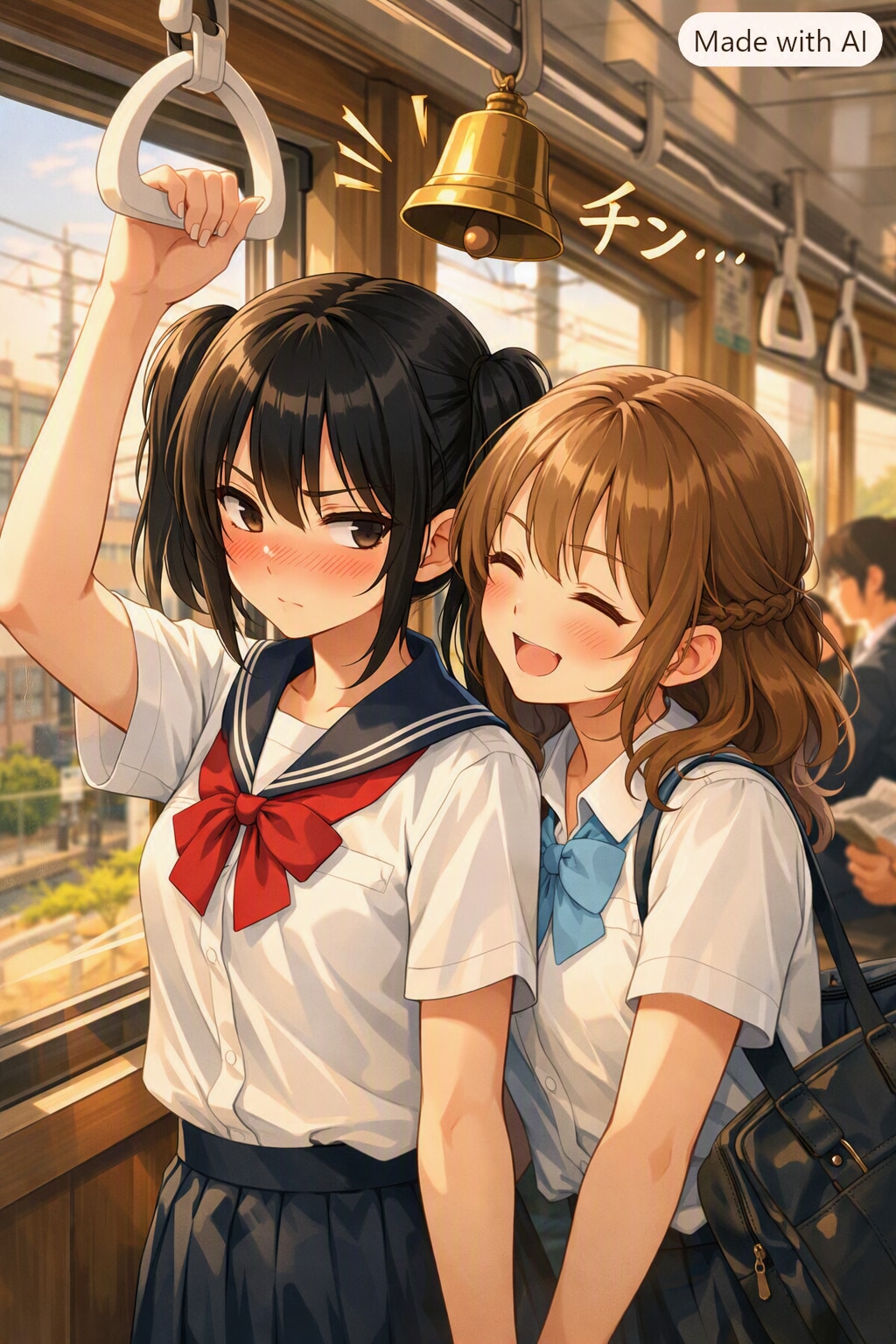 登校中（チンチン電車の日） | の人気AIイラスト・グラビア
