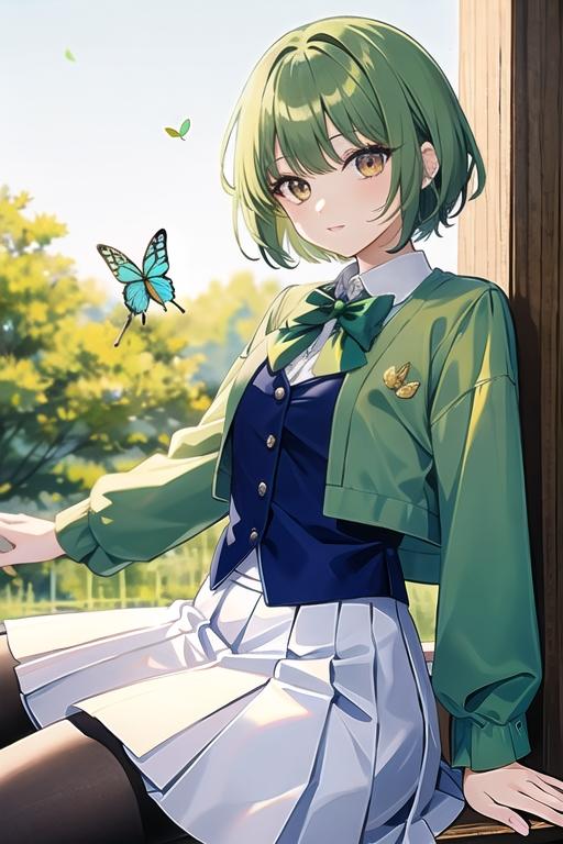 蝶と女の子 | の人気AIイラスト・グラビア