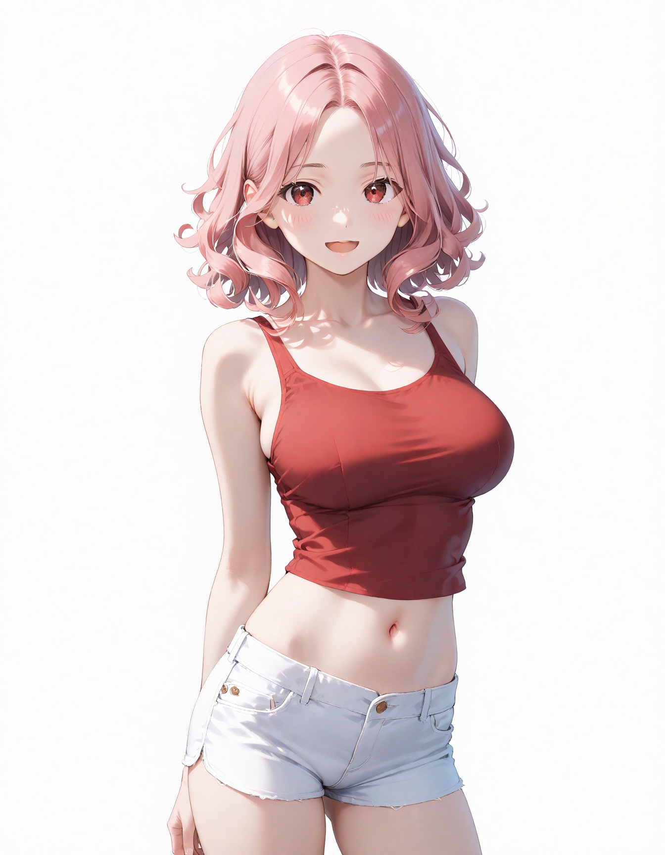 ピンク髪 タンクトップ | の人気AIイラスト・グラビア