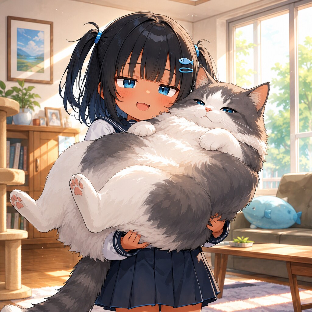 大きな猫とこなつちゃん