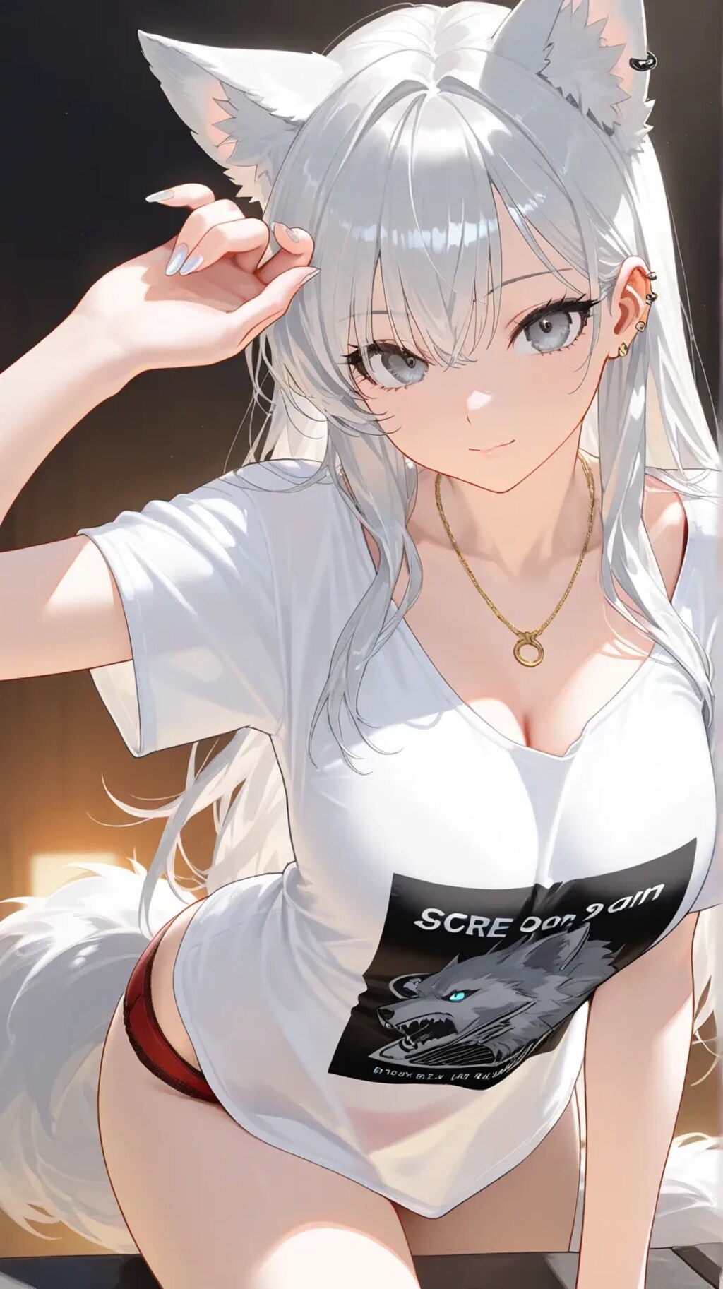 ウルフ耳の美女