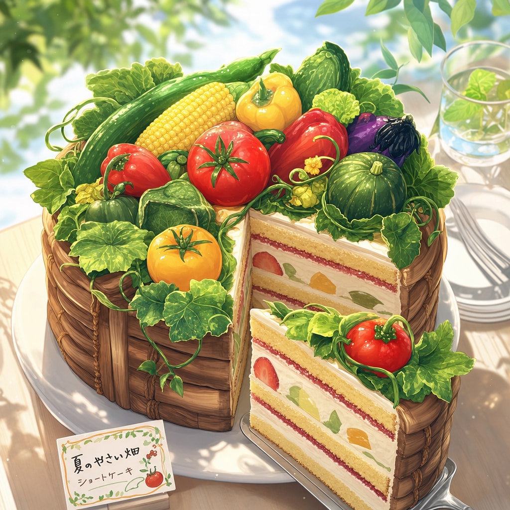 夏野菜ケーキ | の人気AIイラスト・グラビア