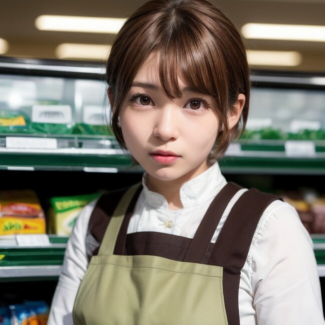 スーパーでバイトちゃん