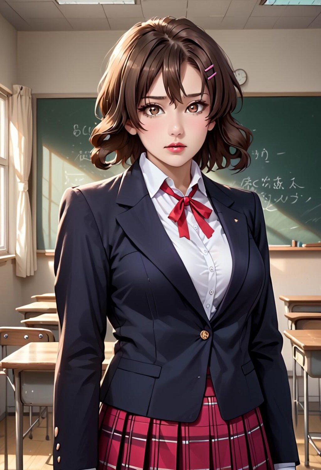 ショートヘア女子高生