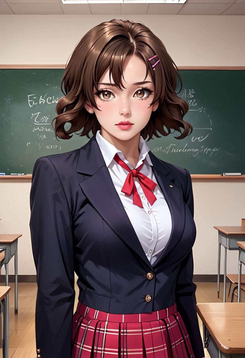 ショートヘア女子高生