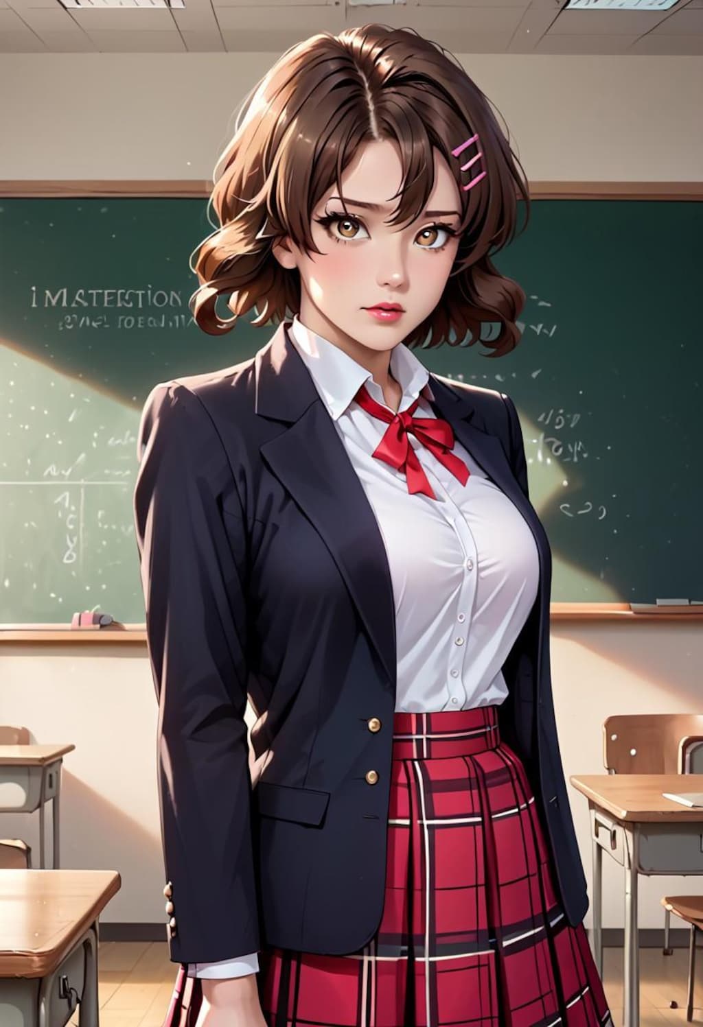 ショートヘア女子高生