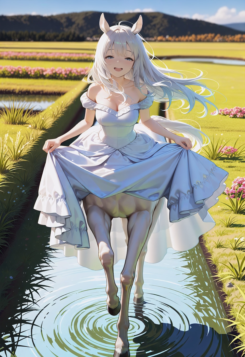 水が跳ねちゃいますね