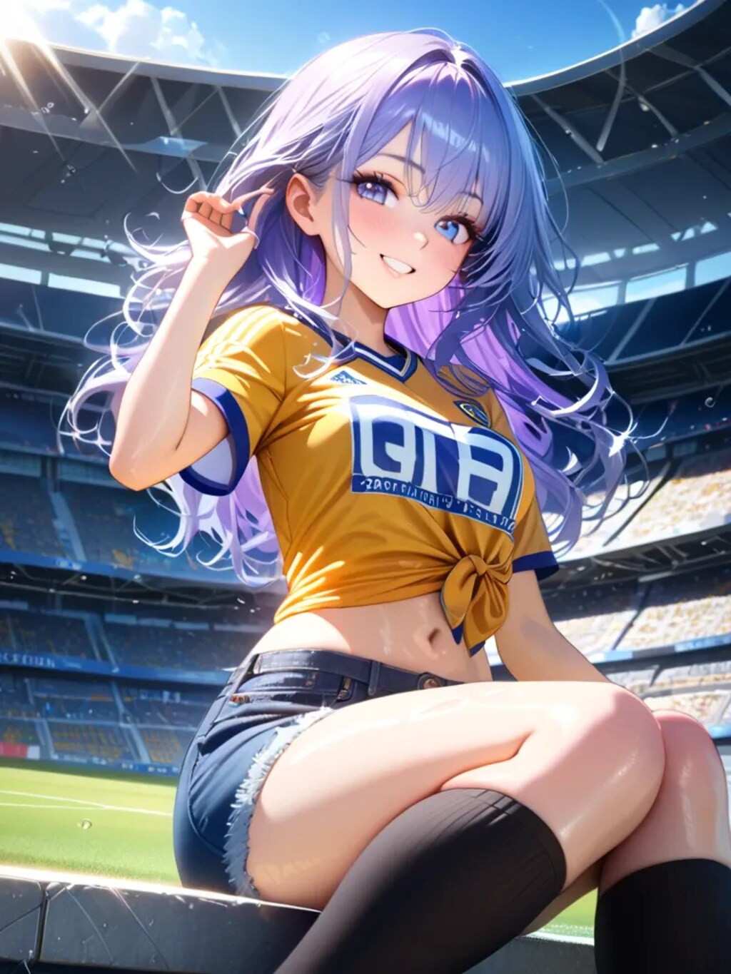 サッカー観戦コーデ