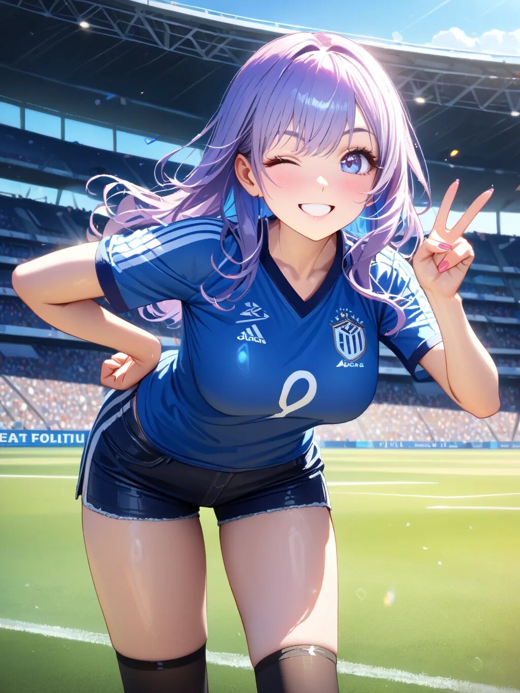 サッカー観戦コーデ