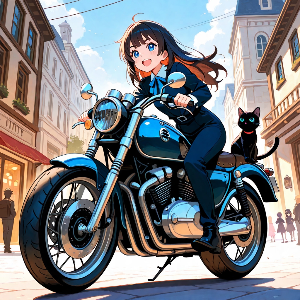 バイク好きな彼女 | の人気AIイラスト・グラビア