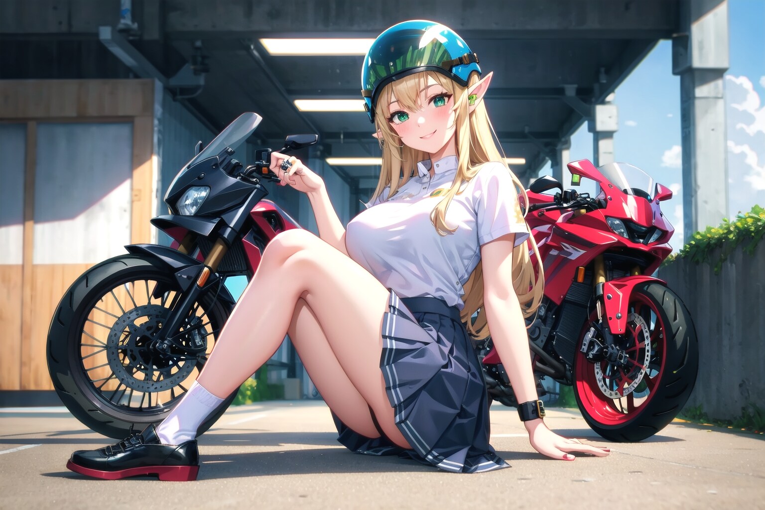 バイクと女の子企画作品です