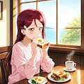 ある休日の朝7:00ー3人はどう過ごしているのかな？ 2枚目