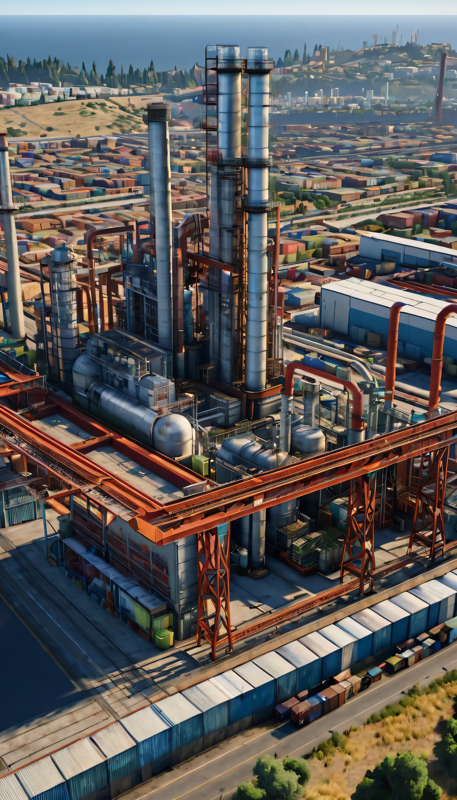工業地帯 | の人気AIイラスト・グラビア