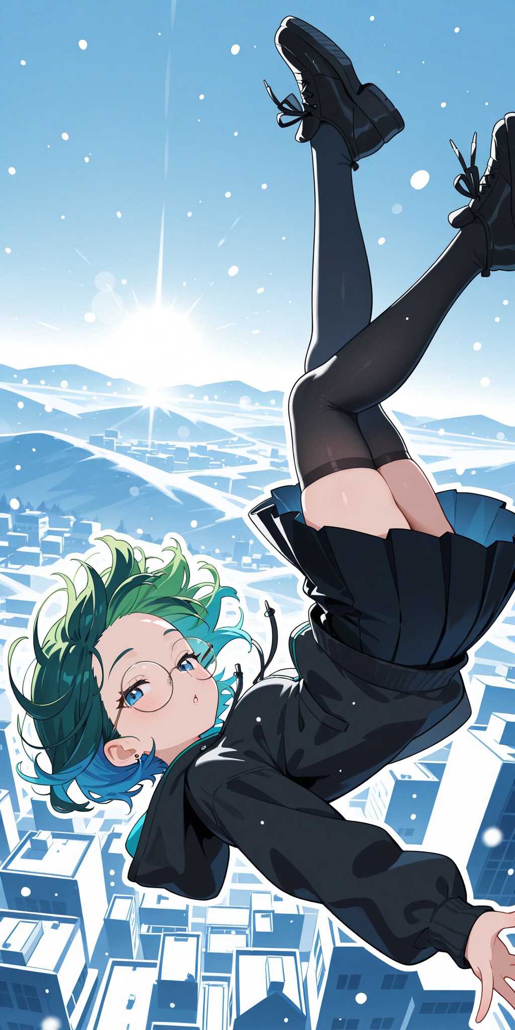 雪模様の自由落下