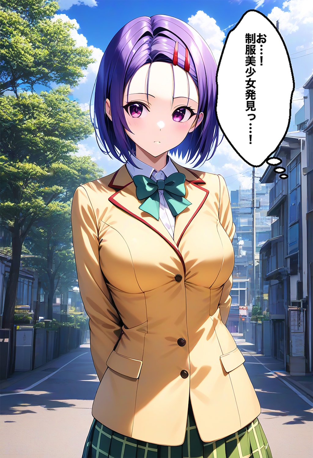 お…！制服美少女発見っ…！