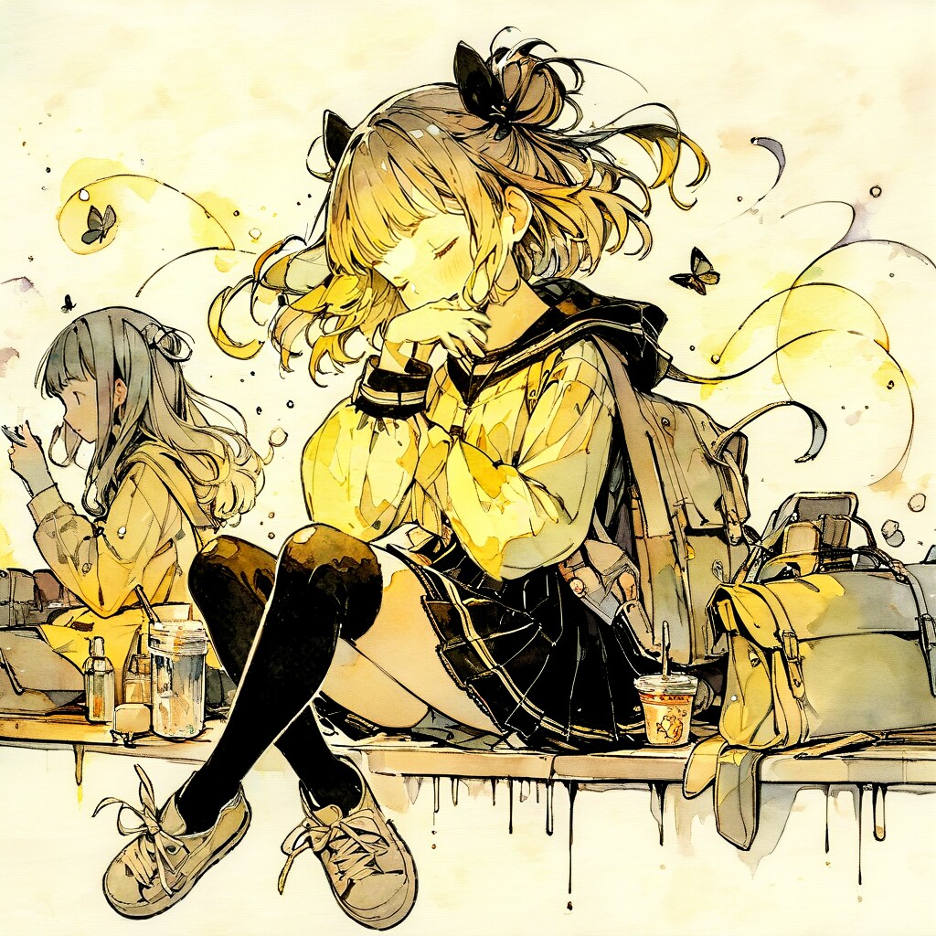 黒と黄のコントラスト
